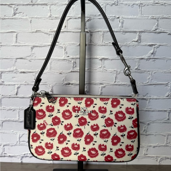 Coach Nolita 19  Red Floral zipping with free unbranded chain extenter CBM74 NWT main image 7